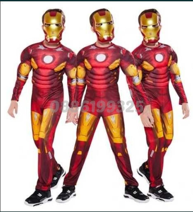Детски костюм на Железният човек с мускули и Аксесоари