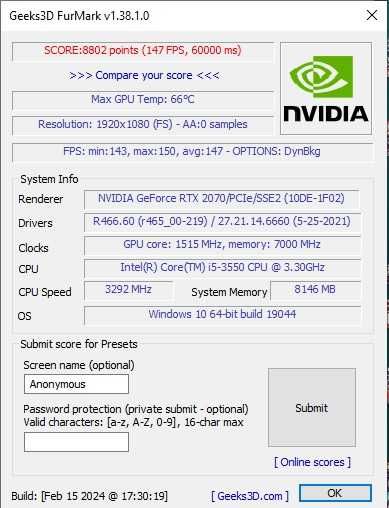 Placa video Gaming Acer RTX 2070 8Gb DDR6 256 bit Impecabila