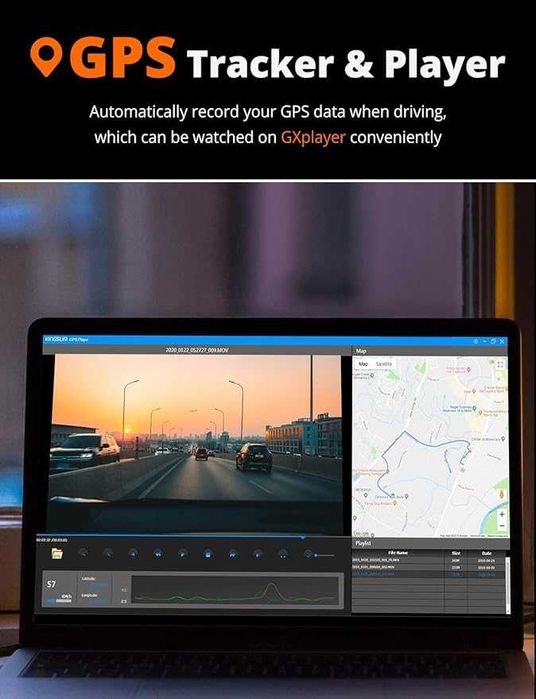 Kingslim D4 Dual Dash Cam с вграден Wi-Fi и GPS