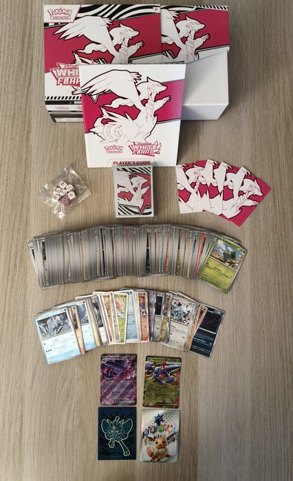 Mega Bulk Bundle (ETB White Flare + accesorii, bulk 341 cărți diferite era Mega Evolution)