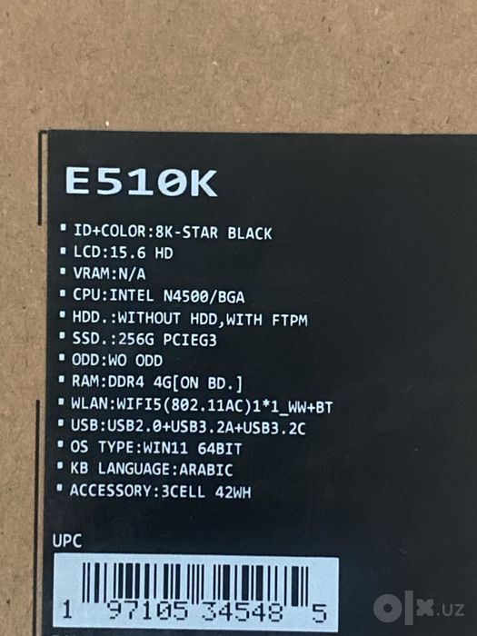 Asus E510K oldigon odamlar boʻlsa narxni kelshtrib beraman