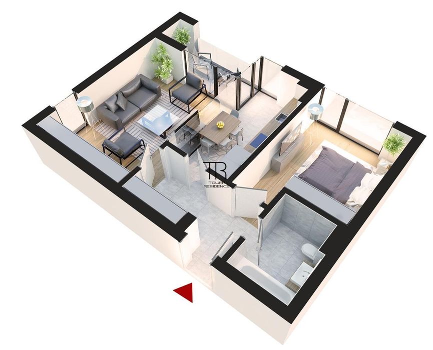 NOU Apartament 2 Camere Incalzire in Pardoseala Ansamblu Nou Rahova