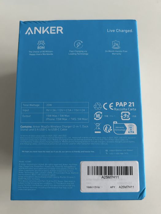 Anker Ultra Fast 2in1 Charging Dock Black (sigilat)