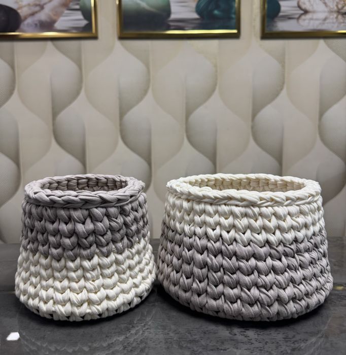 корзины из трикотажной пряжи