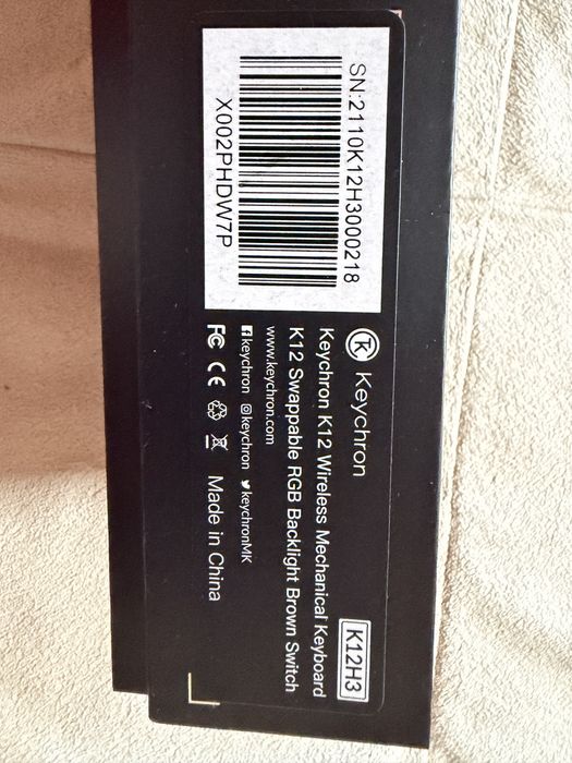 Tastatură mecanică Keychrom K12 (Wireless,RGB, Brown Switch)