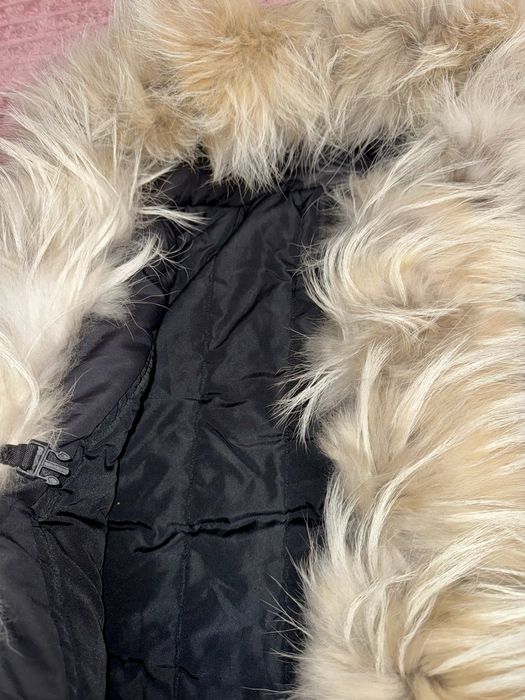 Яке с естествена кожа от Ракун, луксозно