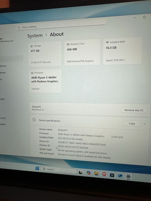 Laptop Ultrabook Huawei Matebook D14 2k