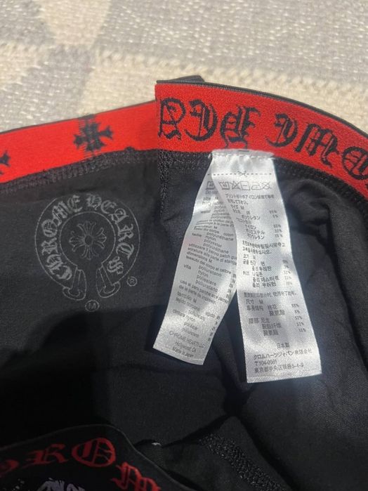 Boxeri bărbați Chrome Hearts, negri cu imprimeu alb integral, M, noi, nepurtați, cu cutie