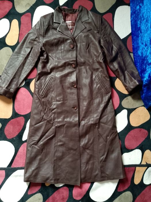 Плащ женский кожанный