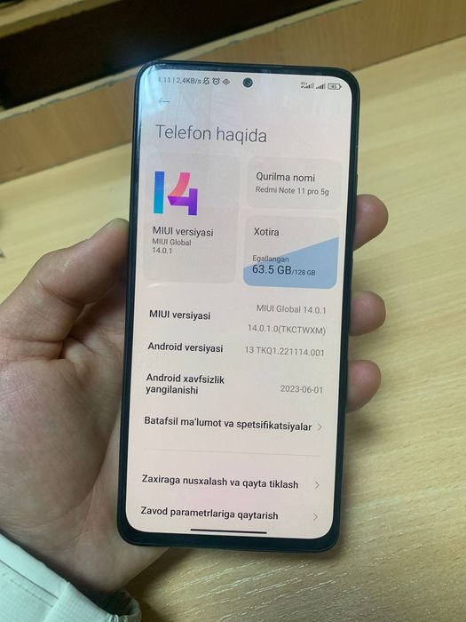 Redmi note 11 pro 5g