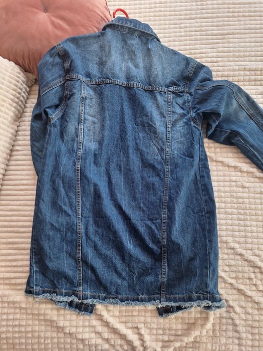 Разпродажба! Дамско дънково манто за 35лв