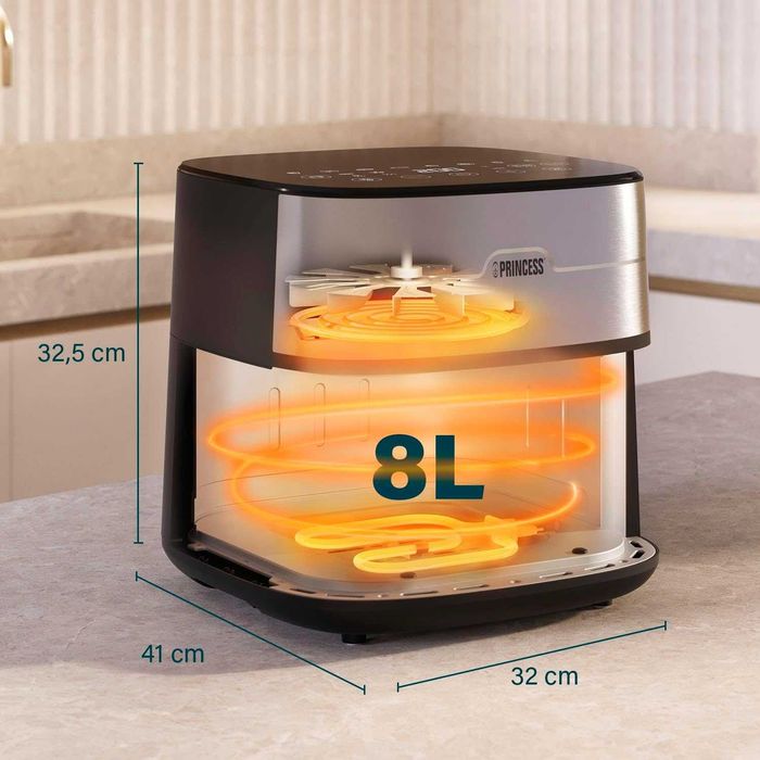 Friteuză cu aer cald Princess Dual Heat 8L XXL