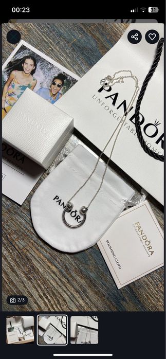 Серебряная подвеска с цепочкой Pandora