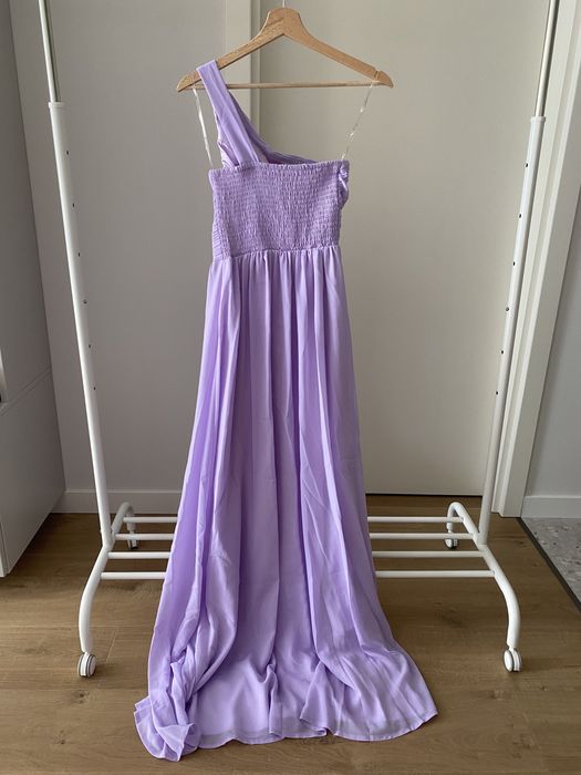 Дълга официална рокля в лавандулов цвят, М
