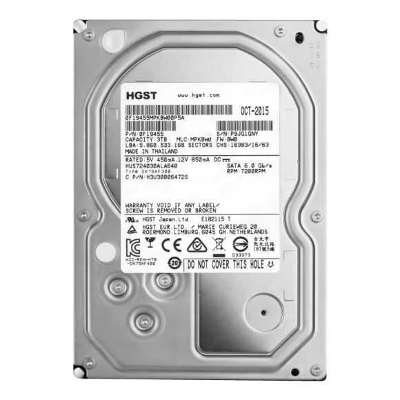 Hard Disk HGST 3TB 7200 64MB Sata 3 HDD PC Server NVR HUS724030ALA640