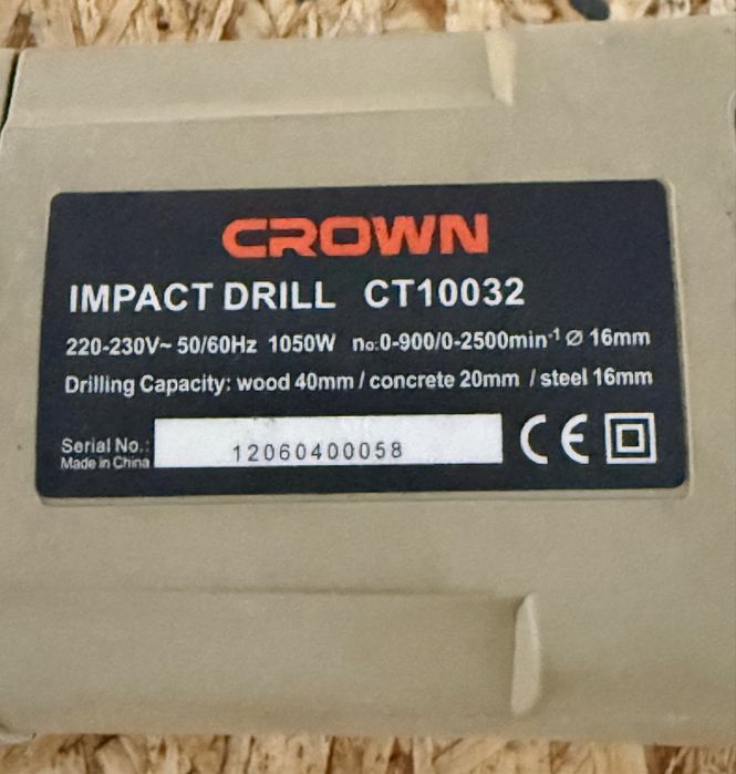 Перфоратор Crown, дрель Crown