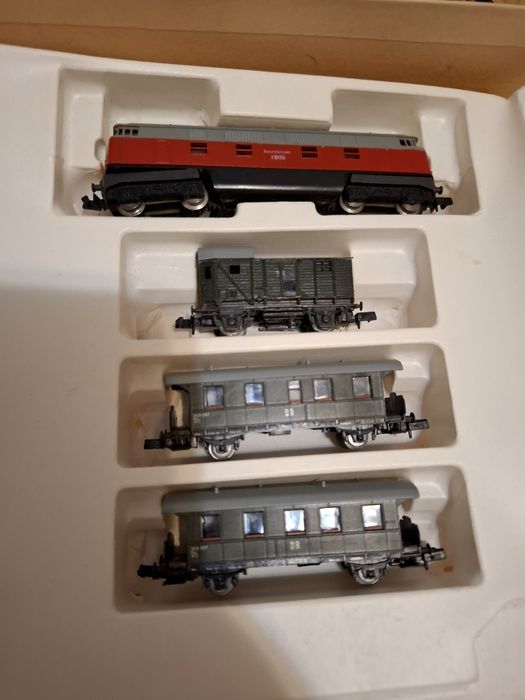 Set tren trenuleț electric PIKO transit scara N locomotiva vagoane sine