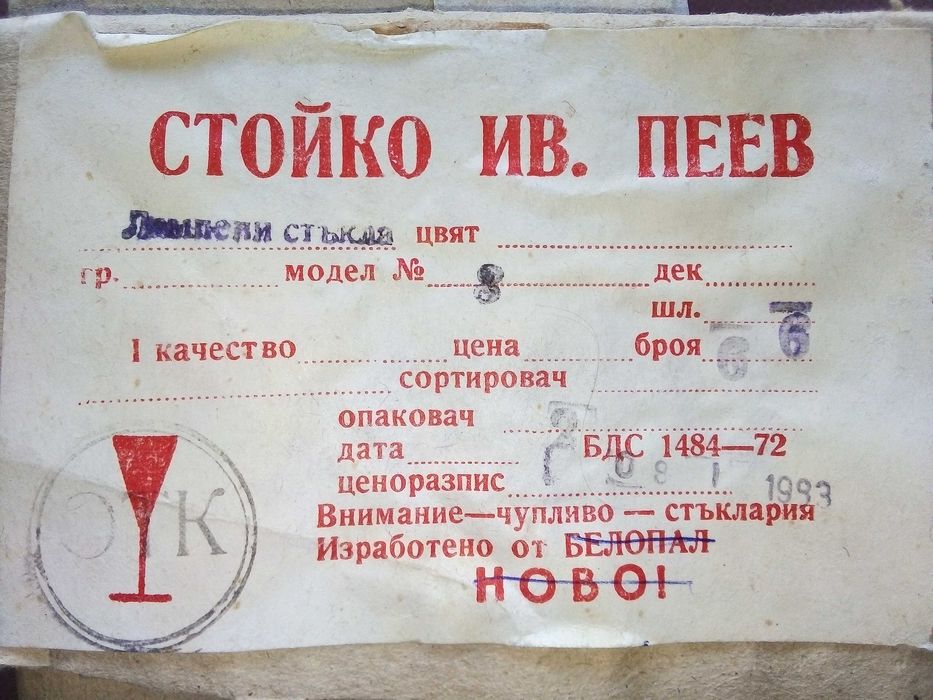 Стъкло (шише)за газена лампа №8