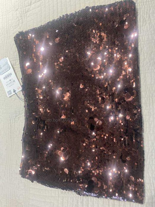 Пола с паети и цветя, ZARA нова