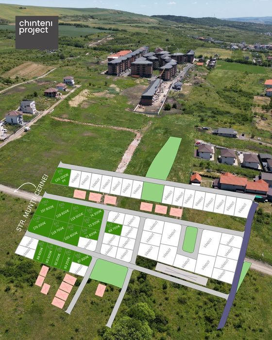 Teren intravilan preautorizat pentru case / duplex