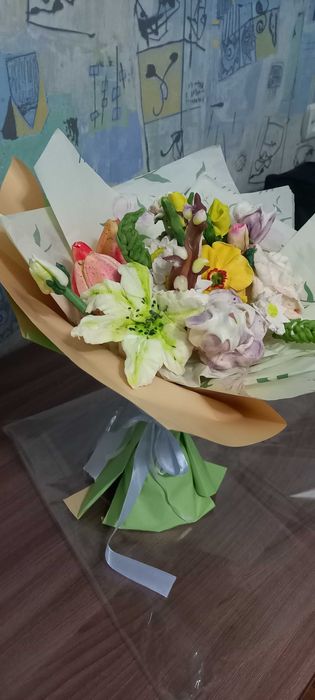 Магнолия из зефира