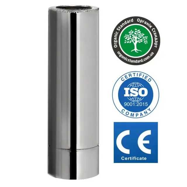 Coș horn de fum dublu izolat de inox diametru 120-250mm.