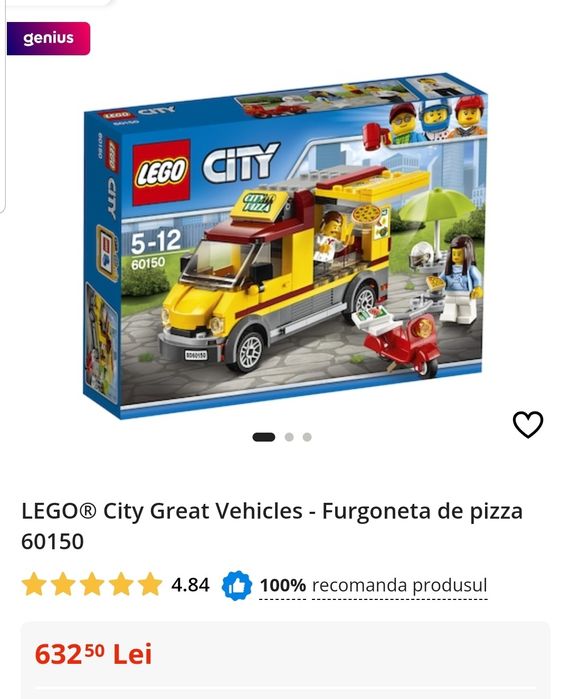 Lego City 60150 Furgoneta de Pizza