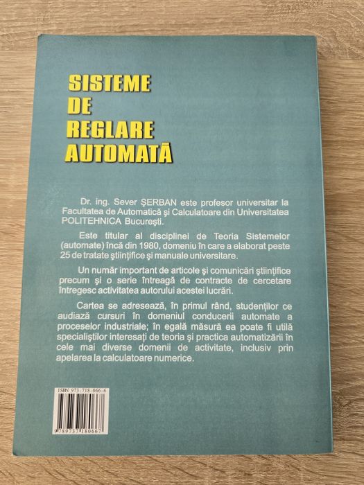 Carte Sisteme de reglare automata - Sever Serban (Editura Printech)