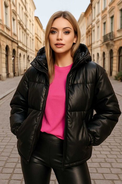 Дамско Кожено Зимно Яке Answear Lab