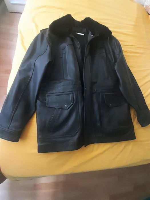 Мъжка  шуба, естествена кожа с подплата, ново. размер XL.