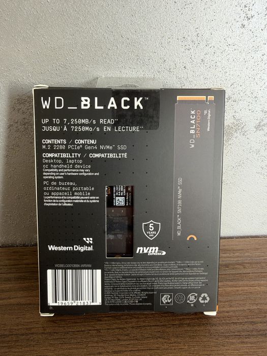Solid State Drive (SSD) Western Digital Black SN7100, NVMe M.2, 1TB