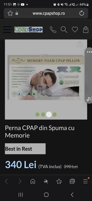 Vând perna compatibila CPAP apnee