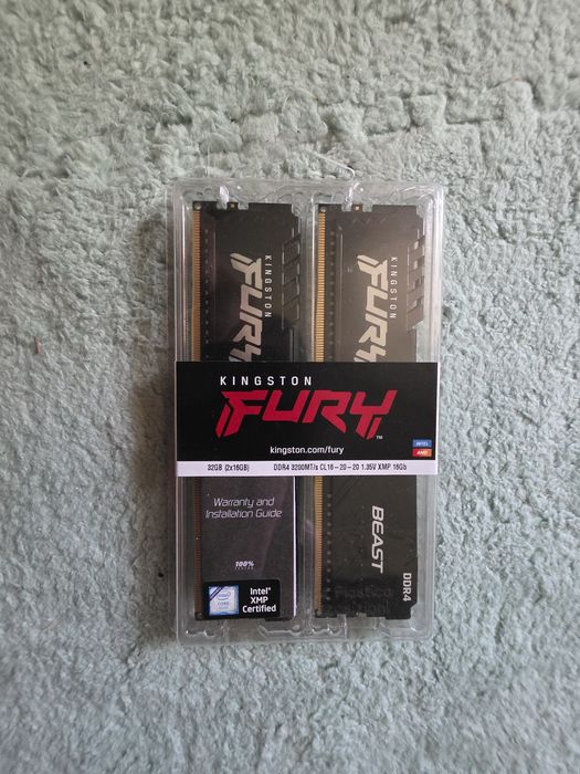 Оперативная память Kingston Fury Beast KF432C16BBK2/16 16 Гб