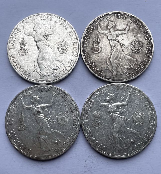 Lot 4 Monede Argint Austro-Ungaria