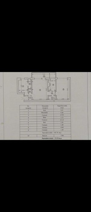 Apartament cu două camere
