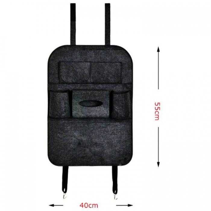 Текстилен органайзер за седалка - 2204 - сив