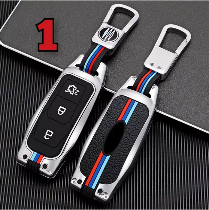 KUNIO Custodia per chiave auto, adatta per Ford Fiesta Focus Galaxy Fusion S -Max Kuga Ecosport TPU portachiavi pieghevole custodia portachiavi cover 3 tasti B viola