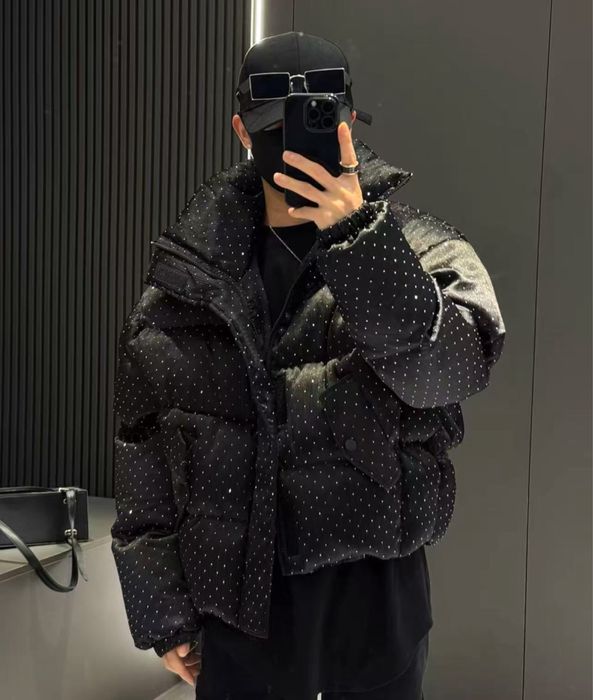 Geaca neagra cu cristale Swarovski