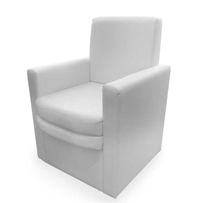 Масивен козметичен стол за педикюр с вадеща се поставка - Бял/Черен