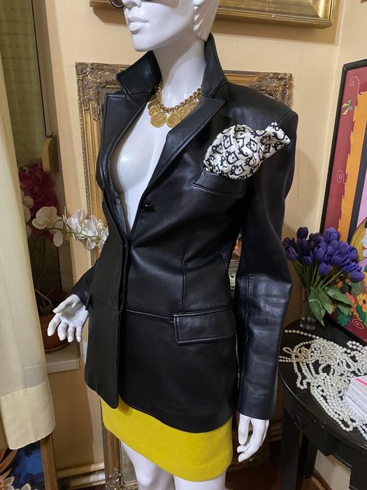 Geaca sacou Versace original piele naturala