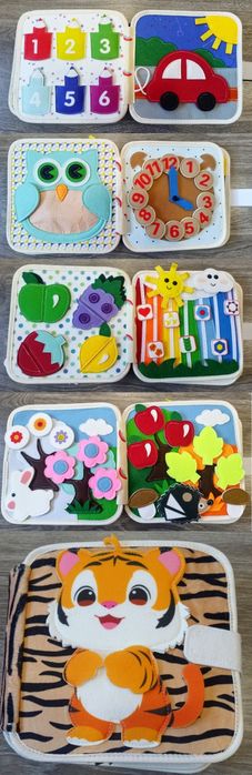 Нови Монтесори тихи книжки от филц / Busy books