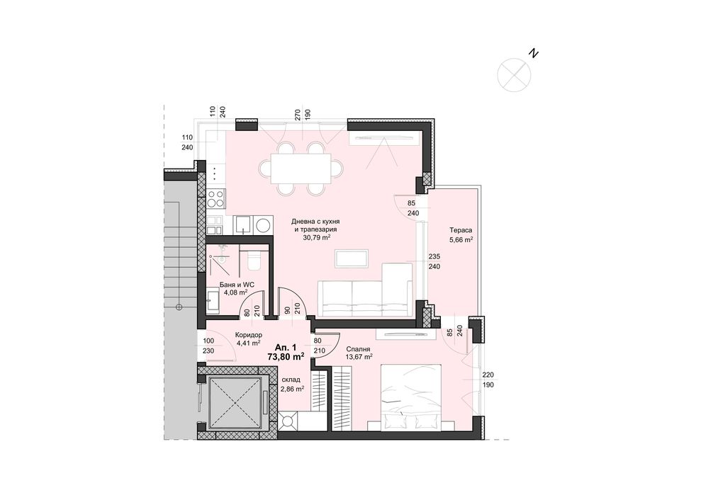 Продава се Двустаен апартамент в Пловдив, Христо Смирненски - 86 кв.м за 1250 €/кв.м - Снимка #1