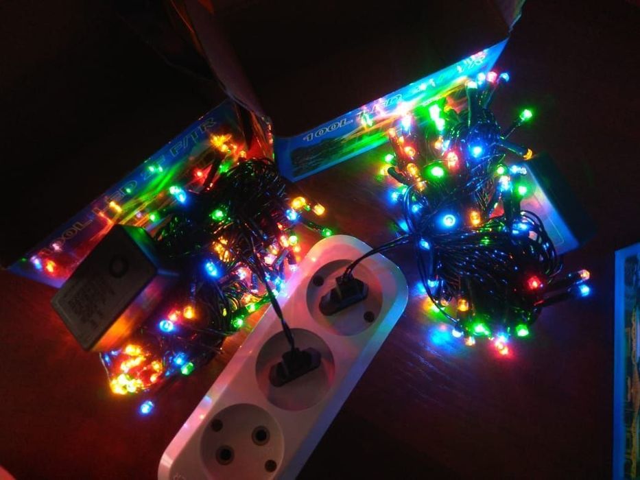 ,Распродажа.Гирлянда нить длина 10 метров цветные.Новые