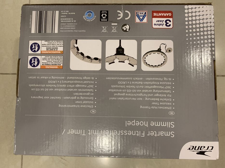 Vand cerc gimnastica CRIVIT, cu trimer, sigilat