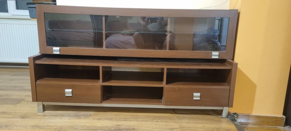 Set comoda tv si dulap suspendat