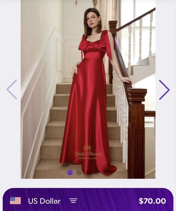 Rochie rosie eleganta