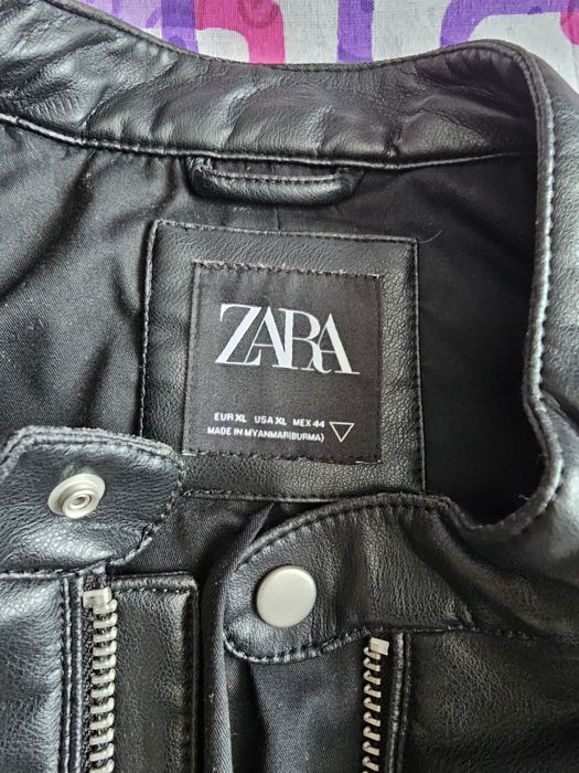 Geaca piele motor ZARA