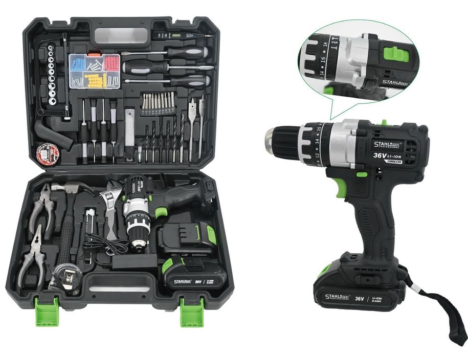 Ударен винтоверт 111 части 36V , 8.0A , STAHLMAYER