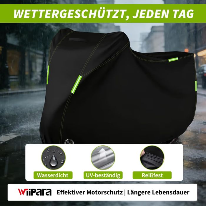 Husa moto impermeabila 210D Oxford, protectie UV si vant, 200x105x125 cm