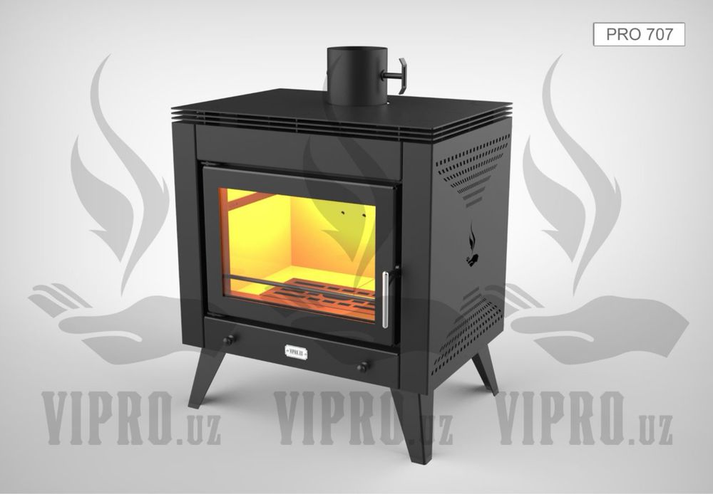 Печь-камин PRO-707,печка,пиширмок,отопление,обогрев,котёл,камин
